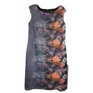 RM LL Multi Color Floral Sleeveless Sheath Dress 10